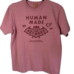 Rare Uzi Vert x Human Made Bat Mauve / Pink Graphic T-Shirt